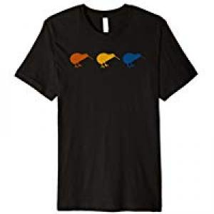 retro kiwi bird novely t shirt in men women and youth sizes