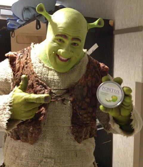 shrek with fontus throat lozenge