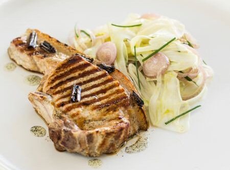 vanilla pork chop recipe fennel salad
